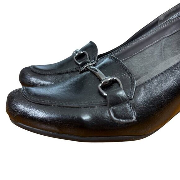 A2 Aerosoles Heelrest Love Spell Black Horse Bit Wedge Loafers Slip On Shoes 8.5 - Picture 8 of 16